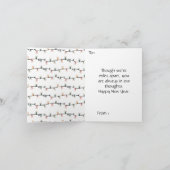 新しい年の願いを込めた家族の特別な写真 カード (内部)