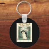 新しい年もバカライフ ペンギン 新年 2026 リゾルーション キーホルダー (正面)