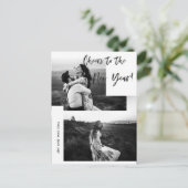 新しい年を祝って 2つの写真です シーズンポストカード (スタンド正面)