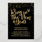 新しい年を黒と金で飾ろう 箔シーズンカード (正面)