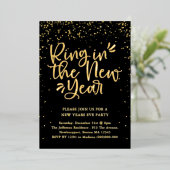新しい年を黒と金で飾ろう 箔シーズンカード (立ち正面)