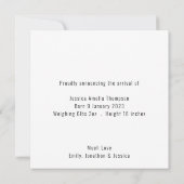 新しい年新しいここ フォト 2024 ピンクの誕生発表 (裏面)