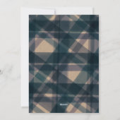 新しい年新しい家の住所の写真の素朴な青い格子縞 シーズンカード (裏面)