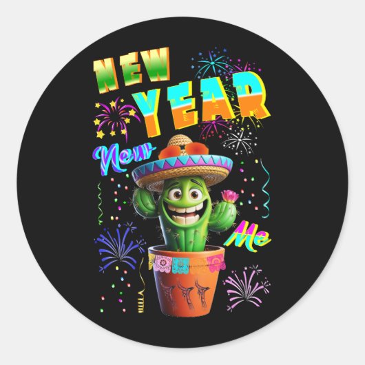 新しい年 ラウンドシール (正面)