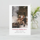 新しい年、懐かしい顔たち。 クリスマス フォト カード (スタンド正面)