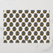 新しい年 新しいビール 面白い写真 箔シーズンカード (裏面)