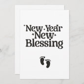 新しい年 新しい祝福 新しい年 妊娠中のママ シーズンカード (正面/裏面)