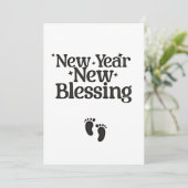 新しい年 新しい祝福 新しい年 妊娠中のママ シーズンカード (スタンド正面)