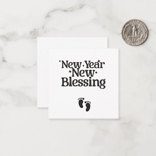 新しい年 新しい祝福 新しい年 妊娠中のママ ノートカード (正面/裏面インサイチュ)