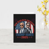 新しい年 新大統領 トランプ ヴァンス 大統領 幸せ カード (黄色い花)