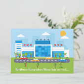 新しい店舗のご案内 かわいいショッピングモール 店舗移転のお知らせ 案内状 (スタンド正面)