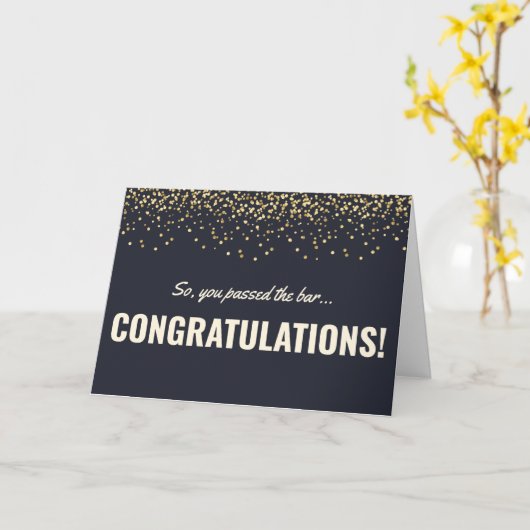 新しい弁護士のバーカードを渡し、おめでとう カード (黄色い花)