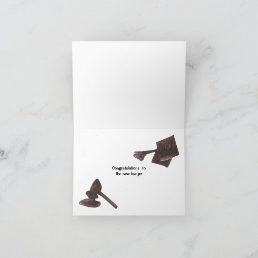 新しい弁護士カードへおめでとう カード (内部)