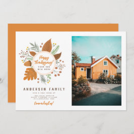 新しい引っ越しからの感謝祭を楽しむ 招待状