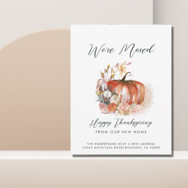 新しい引っ越しからの感謝祭を楽しむ 案内状