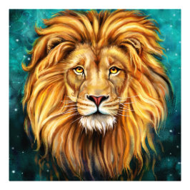 新しい強力なライオン フォトプリント           