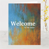 新しい従業員のウェルカムウォーターカラー カード (黄色い花)