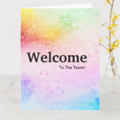 新しい従業員のウェルカムウォーターカラー カード (黄色い花)