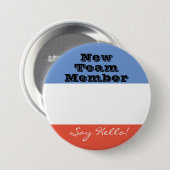 新しい従業員のウェルカムネームのオンボードボタン 缶バッジ (正面&裏面)