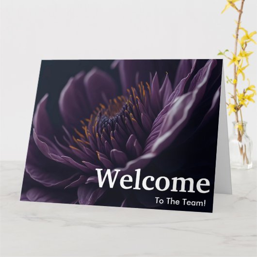 新しい従業員のウェルカムフローラ カード (黄色い花)