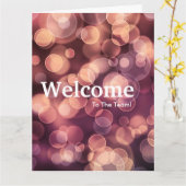 新しい従業員のウェルカム《写真》ぼけ味 カード (黄色い花)