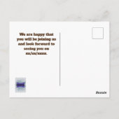 新しい従業員のカラフル渦巻きタイル状ビジネスへようこそ ポストカード (裏面)