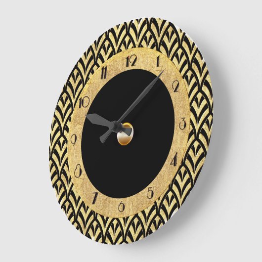 新しい循環アールデコスタイル ラージ壁時計 (傾斜)