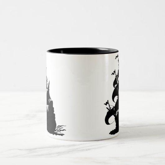 新しい微風の前のWindshipのくねり ツートーンマグカップ (中央)