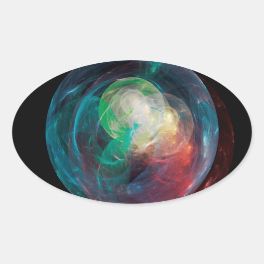 新しい惑星 楕円形シール (正面)