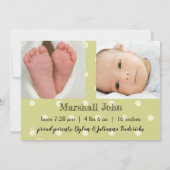 新しい愛の始まり - 誕生のお知らせ 案内状 (裏面)