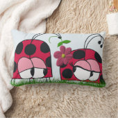 新しい愛の漫画を求愛する愛らしいレディバグ ランバークッション (ブランケット)