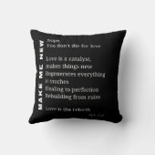 新しい愛を作り出す 励ましの詩 詩歌 クッション (裏面)