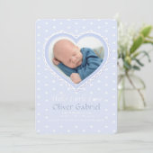 新しい愛青い写真の誕生の発表 案内状 (スタンド正面)