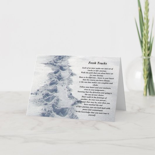 新しい感動的トラックのギフト カード (正面)