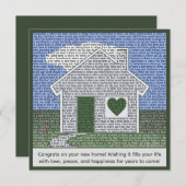 新しい感動的ホームのタイポグラフィとおめでとう (正面/裏面)