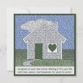 新しい感動的ホームのタイポグラフィとおめでとう (正面)