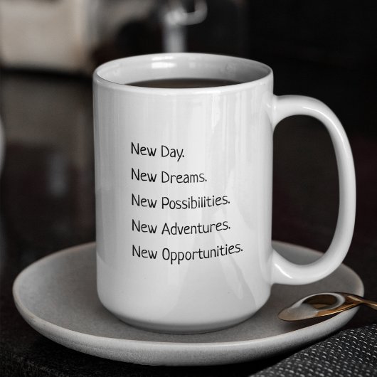 新しい感動的曜日の単語を高めやる気を起こさせるる コーヒーマグカップ