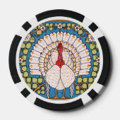 新しい感謝祭ターキーバナー ポーカーチップ (裏面)