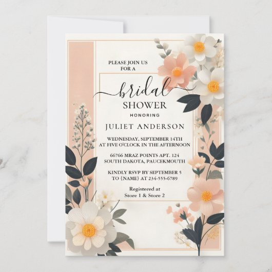 新しい我々はアクリル系アジアの厚い韓国ブライダルシャワー 招待状 (正面)