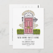 新しい我が家へようこそ 転居のお知らせ ポストカード (正面/裏面)