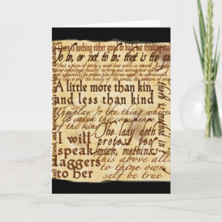 新しい戯曲-ハムレットの挨拶状 カード