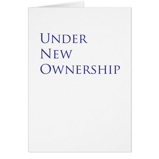 新しい所有権の下 (正面)