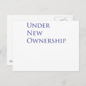 新しい所有権の下 ポストカード (正面/裏面)