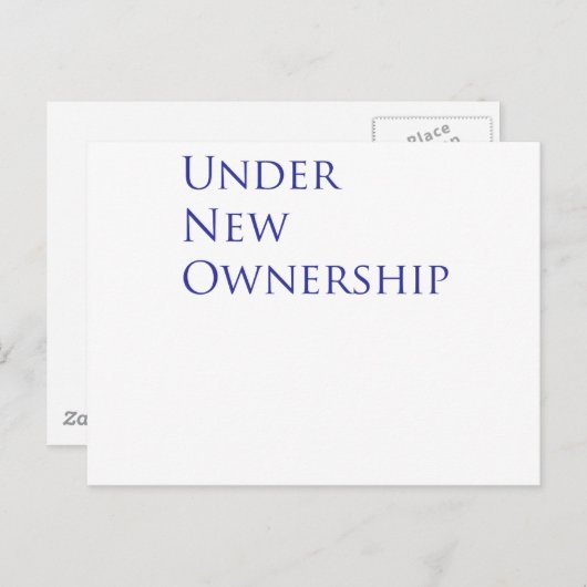 新しい所有権の下 ポストカード (正面/裏面)