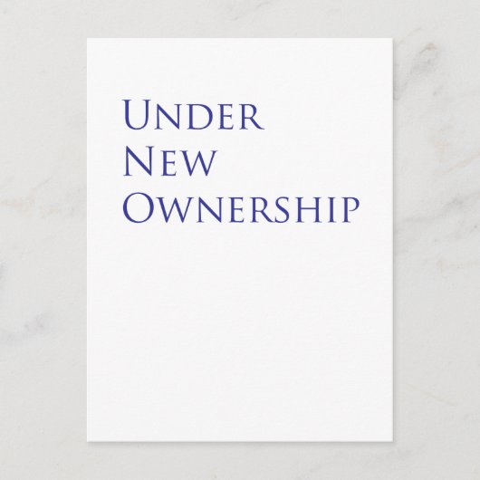 新しい所有者の下で ポストカード (正面)