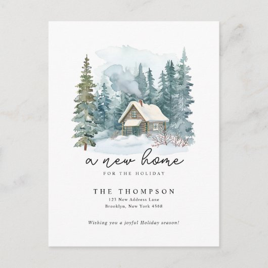 新しい手書き手書き入力の移動 シーズンポストカード (正面)