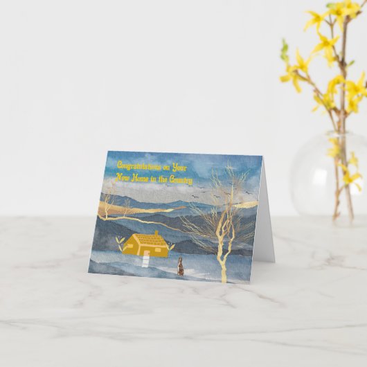 . .新しい故郷を祝う カード (黄色い花)