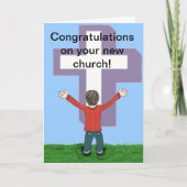 新しい教会のカードに感謝 カード (正面)