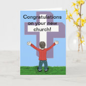 新しい教会のカードに感謝 カード (黄色い花)