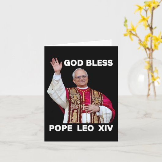 新しい教皇レオ14カトリックのギフトマーチお土産ca カード (黄色い花)